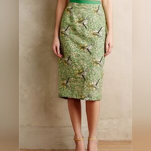 ANTHROPOLOGIE| Tracy Reese Embroidered Pencil Skirt - Sz 6